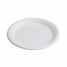 Globe Commercial Products 6" Round Fibre Bagasse Compostable Plate - 1000 Pack-Diameter: 6"
