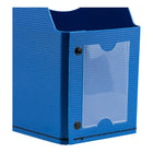 Jam Paper Plastic Magazine File Holder - 4" x 10 1/2" x 12" - Blue-Quantity: Sold Individually