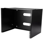 StarTech Wall-Mount Bracket for Shallow Rack-Mount Equipment, Solid Steel, 8U (WALLMOUNT8)-Improve efficiency in your office or server room by mounting shallow equipment to the wall