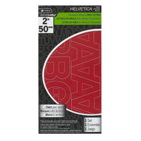 C-THRU 2" Helvetica Vinyl Letters, Caps and Numbers, Red, 4 Pack-Simple to use: Create your own sign quickly and easily