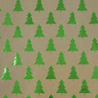 JAM Paper Gift Wrap - Christmas Kraft Wrapping Paper - 50 Sq Ft Total - Green Trees on Brown Kraft Paper - 2 Rolls/Pack-The perfect square footage for quickly and easily wrapping your presents