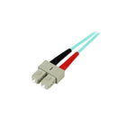 StarTech 10m 10 Gb Aqua Multimode 50/125 Duplex LSZH Fiber Patch Cable LC, SC-Fiber Optic cable provides a higher quality signal over a greater distance