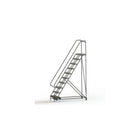 Tri-Arc Manufacturing Aluminum Rolling Ladder, Step Width: 24", Step Type: Serrated, No. of Steps: 10 (WLAR110245)-No. of Steps: 10