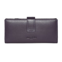 Club Rochelier Ladies Clutch with Tab Wallet - Plum-Plum - Leather
