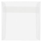 JAM Paper 5.5 x 5.5 Square Envelopes, Clear Translucent Vellum, 250 Pack (74354H)-Clear translucent vellum envelope