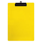 Geo Plastic Clipboard, Legal, 9" x 15", Yellow, 12 Pack-Clipboard made of strong plastic with retractable hook.