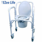 Ezee Life (CH1020) Economy Wheeled Commode-Seat Dimension LxW: 16"x14"