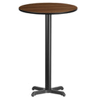 Flash Furniture 24" Round Walnut Laminate Table Top-Bar Height Hospitality Table