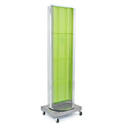 Azar Displays Pegboard Floor Stand, Revolving Base, 60" x 16", Green (700258-GRE)-Made from pegboard