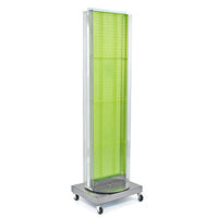 Azar Displays Pegboard Floor Stand, Revolving Base, 60" x 16", Green (700258-GRE)-Made from pegboard