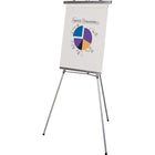 Staples Tri-Max Dual Purpose Easel, Flipchart Pad Retainer, Silver-Silver, aluminum construction and cross - brace enhances stability