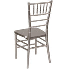 Flash Furniture HERCULES PREMIUM Series Pewter Resin Stacking Chiavari Chairs - 2 Pack-Pewter Finish