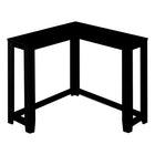 Monarch Specialties 3657 Corner Console Accent Table - Black-Entry table with a unique corner design in a sleek black finish