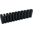 Gray Tools 11 Piece 1/2" Drive 6 Point SAE, Deep Impact Socket Set, 3/8"-1"-Contains Sizes: 3/8", 7/16", 1/2", 9/16", 5/8", 11/16", 3/4", 13/16", 7/8", 15/16", 1".