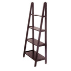 Winsome 4-Tier A-Frame Shelf, Espresso-Distinctive A -Frame design offers a sleek and modern look. 4 sturdy shelves, different depths narrowing toward top.