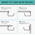 ShoppingAll Under Desk Cable Management Mesh Tray - Black-8