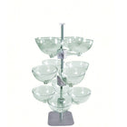 Azar Quad Arm Bowl Tower with 12 Plastic Bowls, 14" Diameter (750344)-Floor display with 12 bowls
