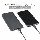 NXT Technologies 10000mAh USB Power Bank - Black-6.31" L x 4" W x 1.25" H