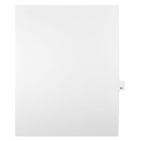 Mark Maker Legal Exhibit Index Tab White Single Tabs, 1/25th Cut, Letter Size, No Holes, Number 91, 25 Pack-White Single Tabs, 1/25th Cut