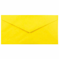 JAM Paper Monarch Recycled Coloured Envelopes - 3.875" x 7.5" - Yellow - 50 Pack -Colour: Yellow