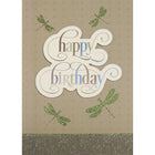 Rosedale 5-1/2" x 8" Happy Birthday Dragonflies Greeting Cards And Envelopes, 6 Pack (19717)-Printed on premium uncoated card stock