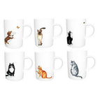 Roy Kirkham Lyric Mug, Cats, 6 Pack-Set Includes: 6 Piece