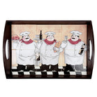 Truu Design Wooden Chef Tray, 15.5 x 8.5 inches, Multicolor-Wipe with wet cloth