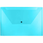 JAM Paper Plastic Envelopes with Snap Closure - Legal Booklet - 9.75" x 14.5" - Blue - 12 Pack -Colour: Blue