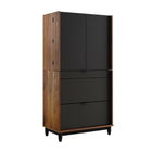 Sauder - 430053 Harvey Park Computer Cabinet - Grand Walnut-Computer Cabinet