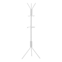 Monarch Specialties 2164 Coat Rack - White Metal-Put a classic touch on a practical coat tree with an umbrella holder bottom ring, featuring 6 hooks to hang your coat, hat, scarf, sweater