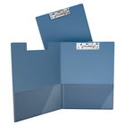 Davis Group Essential Clipboards - Navy Blue - 10 Pack-Clear interior pockets on front & back covers to secure loose documents and allow for easy identification of content