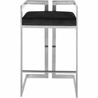 Plata Decor Harvey Stools - Chrome/Black - 2 Pack-Weight Capacity: 200 lbs