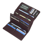 Roots Ladies Pocket Clutch Wallet - Plum-Slot Pockets