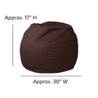 Flash Furniture Small Solid Brown Kids Bean Bag Chair-Spot Clean with Damp Cloth