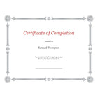 St. James Premium Weight Certificates, Julian Design, Silver Foil, White, 15 Pack-Free downloadable templates from www.first-base.com
