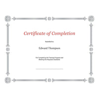 St. James Premium Weight Certificates, Julian Design, Silver Foil, White, 15 Pack-Free downloadable templates from www.first-base.com