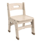 Flash Furniture Bright Beginnings Commercial Grade Wooden Classroom Chairs, 10" Seat Height with Foot Caps - Natural - Set of 2-Greenguard Certified Wood for Low VOC's