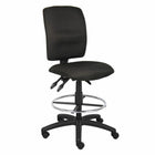 Nicer Furniture Multi-Function Drafting Chair - Black Fabric-Armless design allows for greater range of motion.  