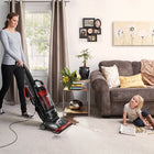 Hoover WindTunnel 3 High Performance Pet Upright Vacuum-Carbon and HEPA media filter made with HEPA media and odor-absorbing carbon layer. HEPA media traps 99.97% of dirt, dust, and pollens down to 0.3 microns