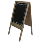 Cathay Importers Double-Sided Chalkboard Easel Display Stand, 15"W x 18"D x 28"H, Brown-28" H x 15" W x 18" D