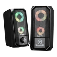 Marvo SG265 Touch Control USB 2.0 Powered and 3.5mm Plug RGB Backlight Gaming Speaker, 2 Pack-Rated power: 2 x 3W