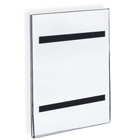 Azar Displays Sign Holder with Magnetic Tape, 10 Pack (129932)-Clear Acrylic