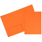 JAM Paper Premium Paper Cardstock Two Pocket Presentation Folders, Orange, 100 Pack-Orange Cardstock Folders