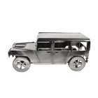 Truu Design SUV Natural Finish Iron Wine Holder, 14.50 x 6.5 inches, Silver-Measures 14.5" x 6.5" x 6" (L x H x W) in dimensions