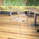 Flash Furniture Nesting Series Transparent Stacking Side Chair-Waterfall Seat Reduces Leg Strain