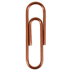 JAM Paper Coloured Standard Paper Clips, Small, Rose Gold, 100 Pack (21832057)-Made from Vinyl Coated Steel Wire