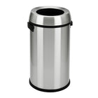 Step N' Sort Open Top Trash Can, 65 L, Stainless Steel-Large Capacity 65 Litre / 17 Gallon