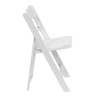 Flash Furniture Hercules Series 1000 lb. Capacity Resin Folding Chair with White Vinyl Seat, White, 20 Pack-Dimensions: 30 3/4''H x 17 1/2''W x 18''D