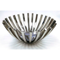 Elegance Stainless Steel Hilary Round Basket 14"-Not microwave safe
