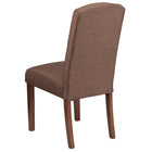 Flash Furniture HERCULES Grove Park Series Brown Fabric Tufted Parsons Chair-High Density Foam Padding
